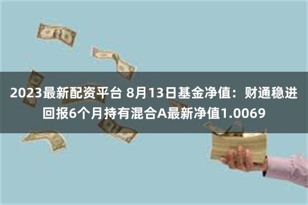 2023最新配资平台 8月13日基金净值:财通稳进回报6个月持有混合A最新净值1.0069
