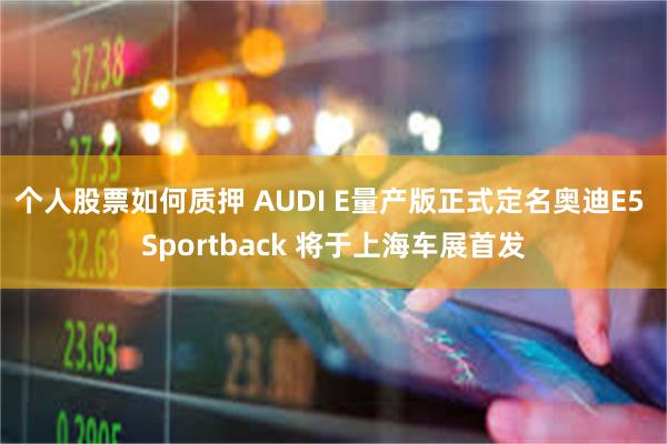 个人股票如何质押 AUDI E量产版正式定名奥迪E5 Sportback 将于上海车展首发