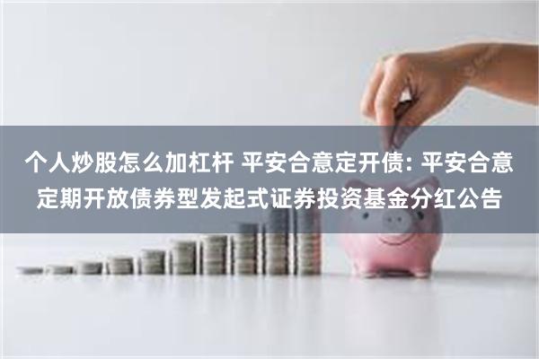 个人炒股怎么加杠杆 平安合意定开债: 平安合意定期开放债券型发起式证券投资基金分红公告