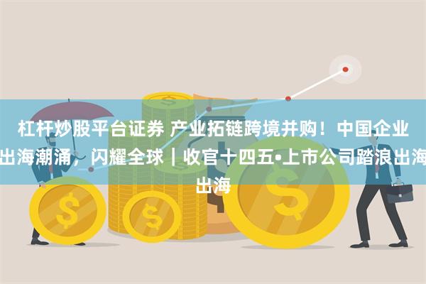 杠杆炒股平台证券 产业拓链跨境并购!中国企业出海潮涌,闪耀全球|收官十四五•上市公司踏浪出海
