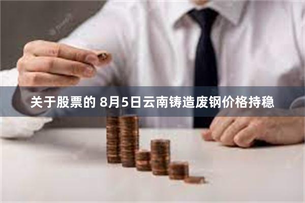 关于股票的 8月5日云南铸造废钢价格持稳