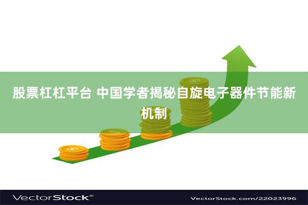 股票杠杠平台 中国学者揭秘自旋电子器件节能新机制